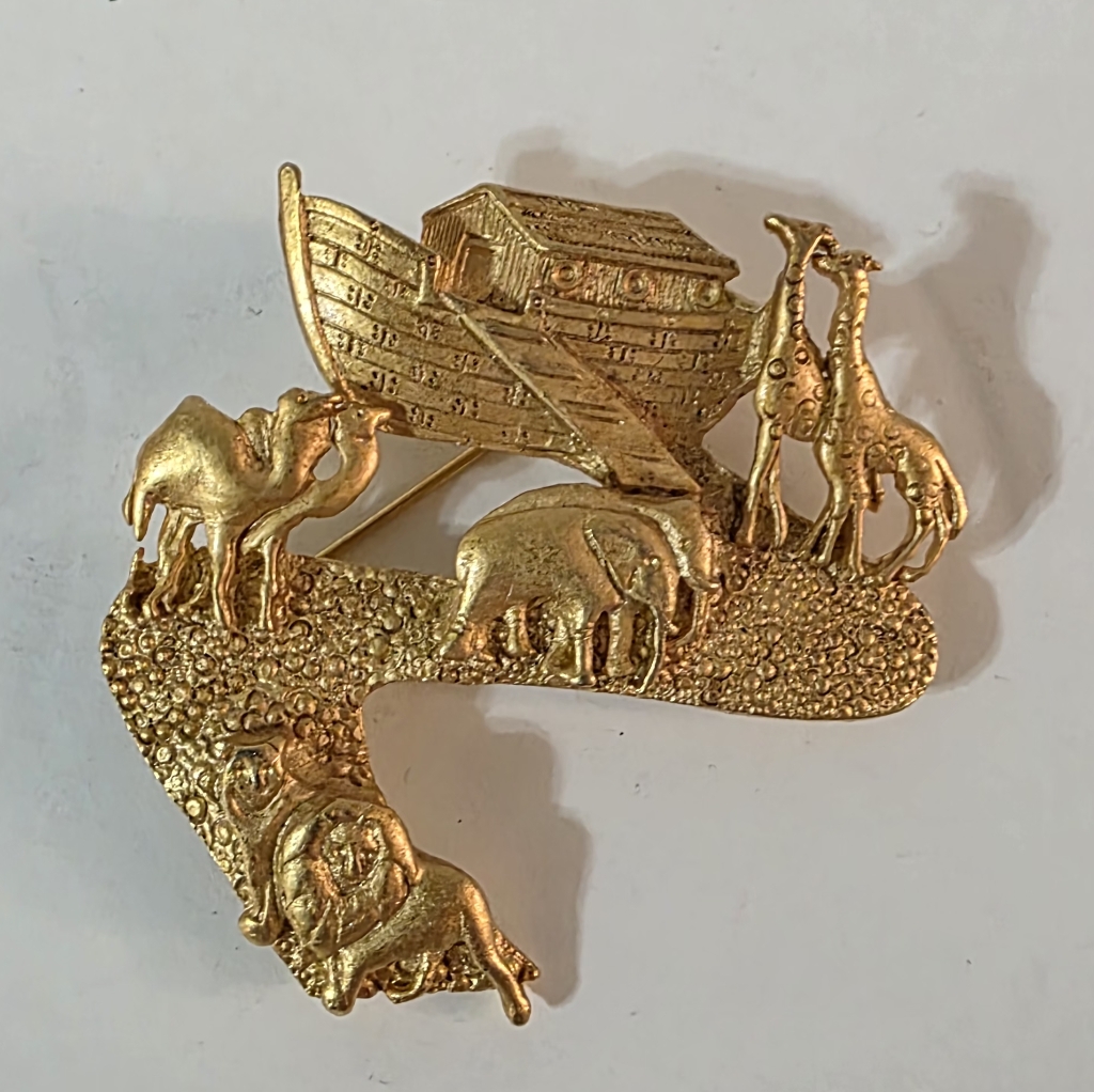Vtg Laura Gayle Noahs Ark Brooch